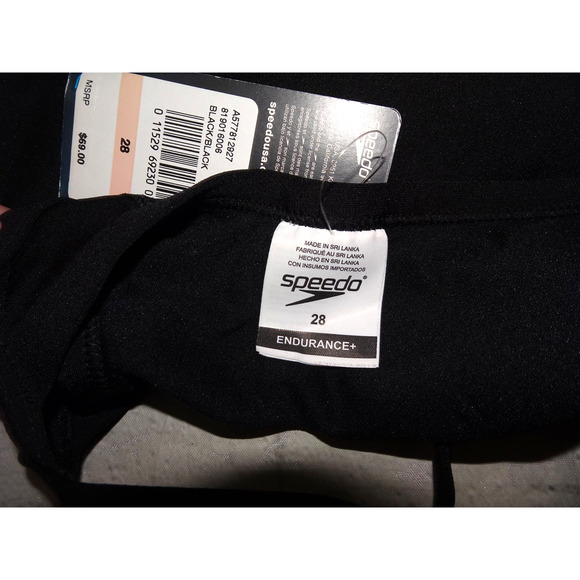 Speedo Women's Endurance+ Flyback Solid Black Swimsuit, 28 - Picture 6 of 8